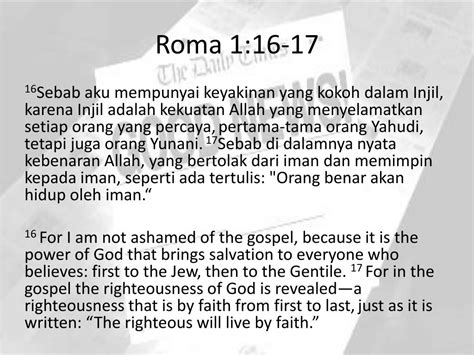 Makna Renungan Roma 1:16-17